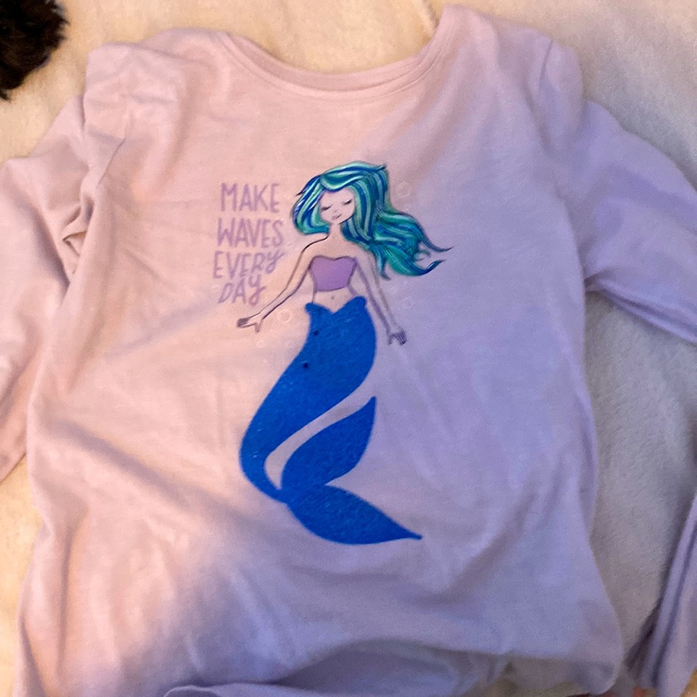 Long sleeve purple mermaid